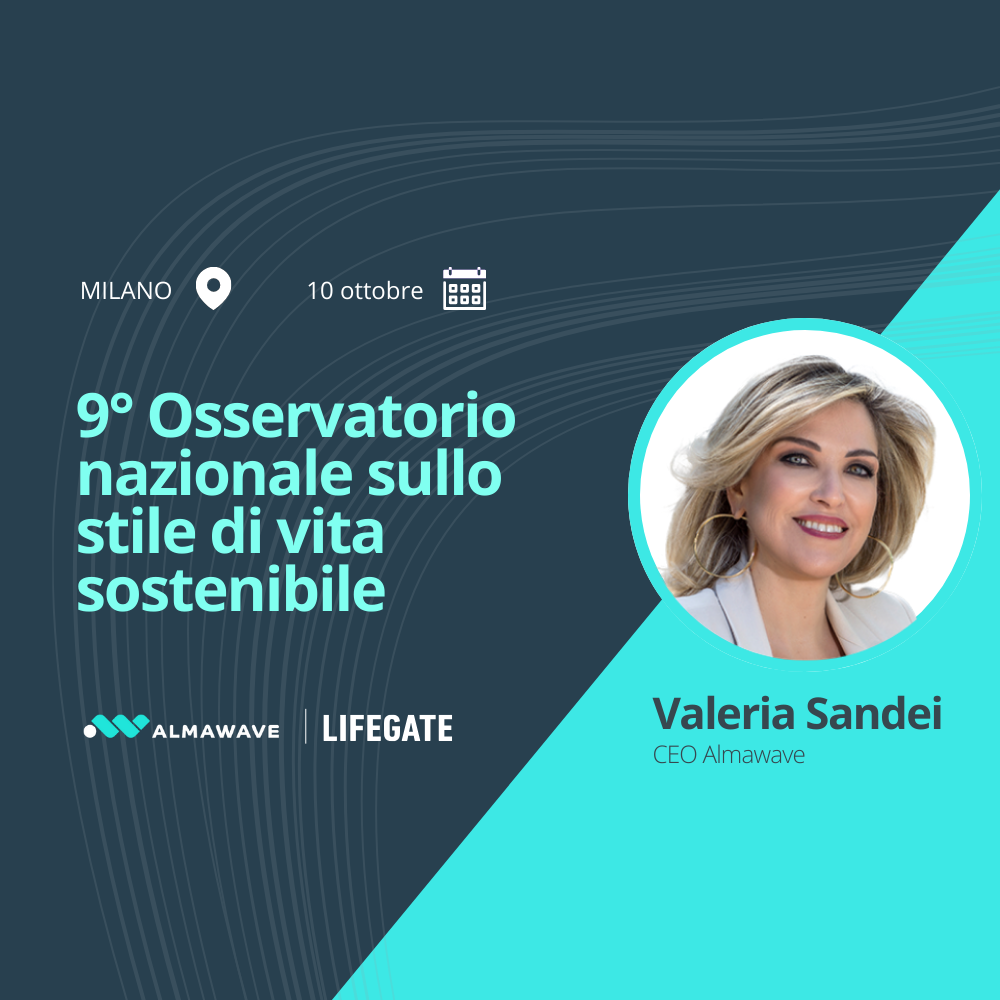 Valeria Sandei at the event organized by LifeGate